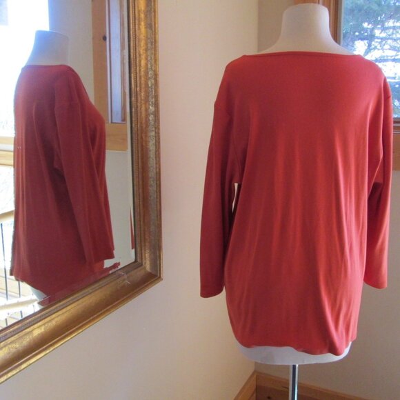 Lg. Cotton Custom Designed Applique Jumper with Orange Coldwater Creek Top - Picture 8 of 9